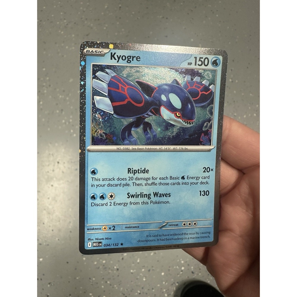 Kyogre (Cosmos Holo) 034/132 FART SWIRL 🌀 Card Pokemon Holo LP